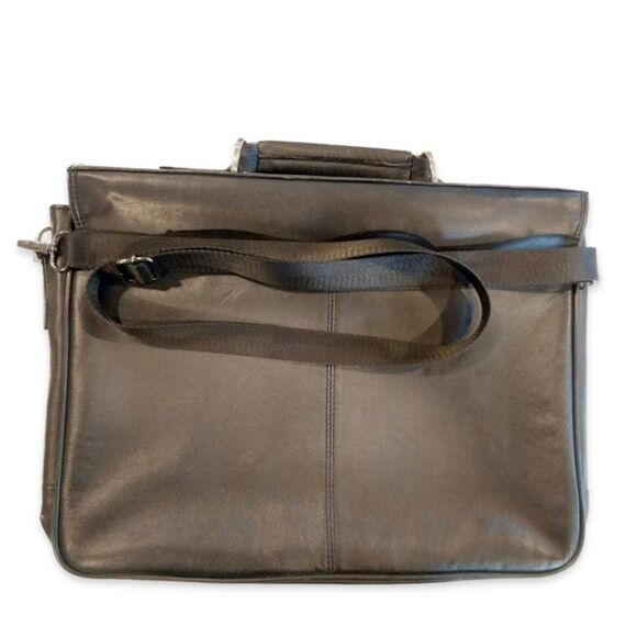 Kenneth Cole Black Messenger Bag with Adjustable Strap and Minimalist Design - Picture 2 of 4